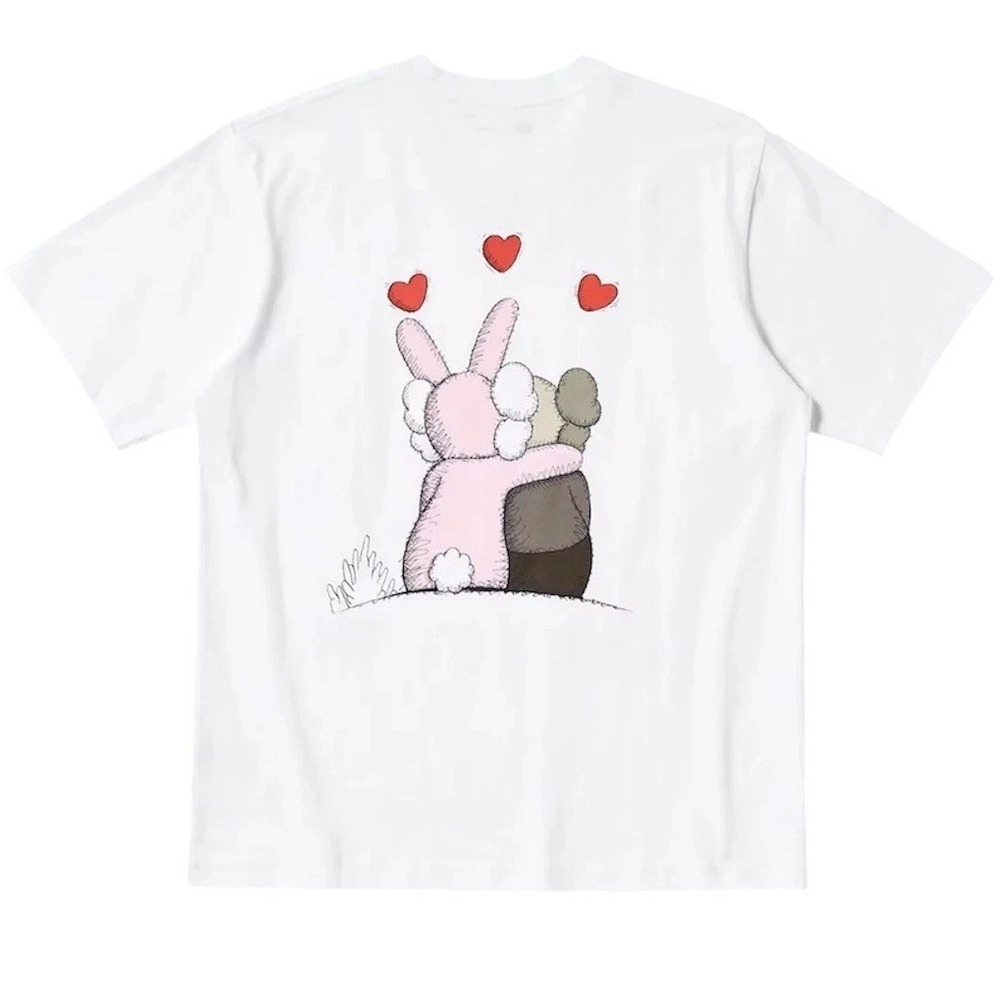 UNIQLO KAWS x Andy Warhol White Cotton Crew Neck T Shirt Men's Large Unisex New